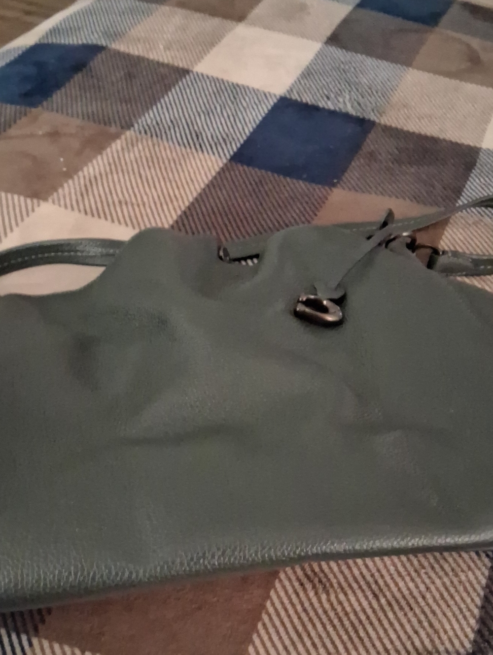 Coach Dark Green Leather Shoulder Bag